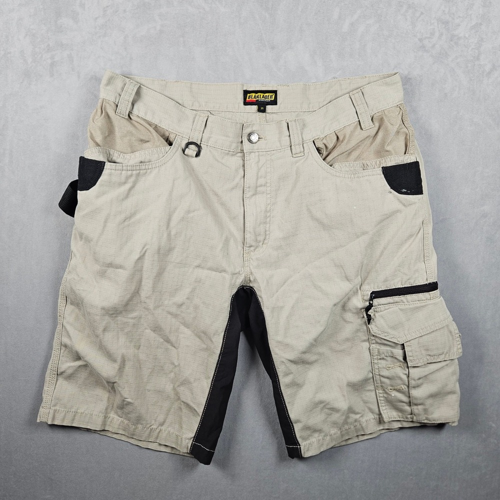 Blaklader Workwear Shorts Mens 34 Tan Ripstop Cargo Durable Utility BLK 1959